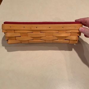 Longaberger Classic Stain Cracker Basket w/Paprika Liner & Protector